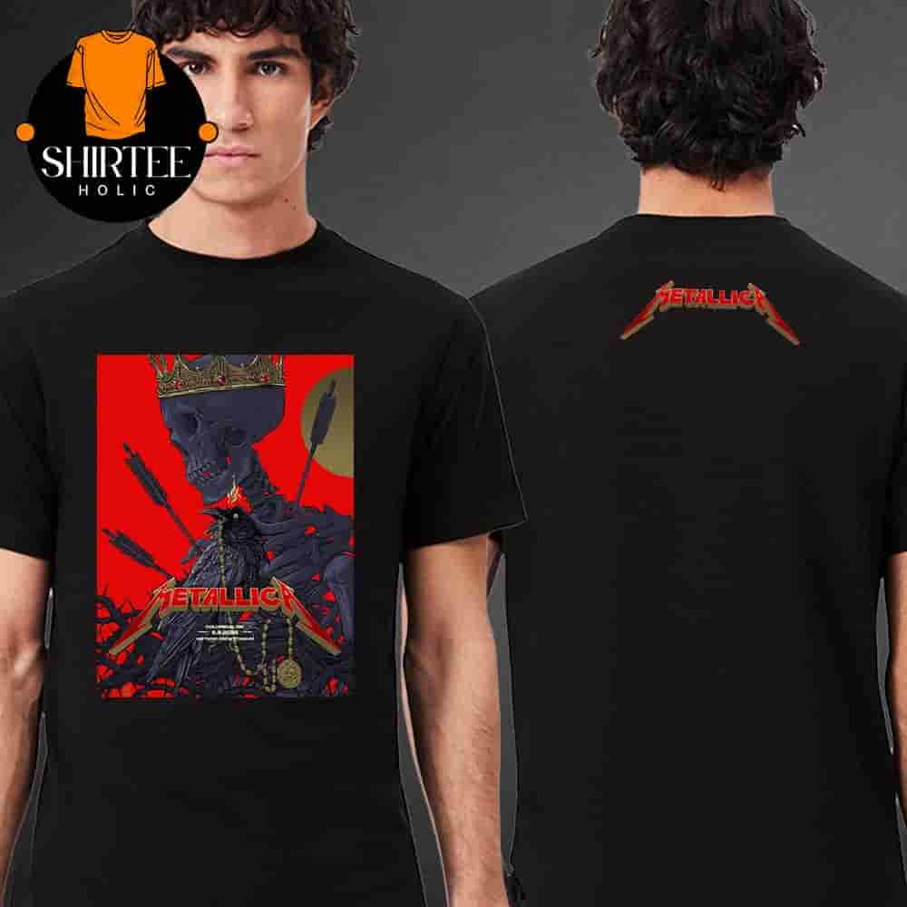 Metallica M72 North America Tour 2025 Sonic Temple Festival Event Poster At Historic Crew Stadium Columbus OH On May 9th 2025 Two Sides Classic T-Shirt Metallica M72 North America Tour 2025 Sonic Temple Festival Event Poster At Historic Crew Stadium Columbus OH On May 9th 2025 Two Sides Classic T-Shirt