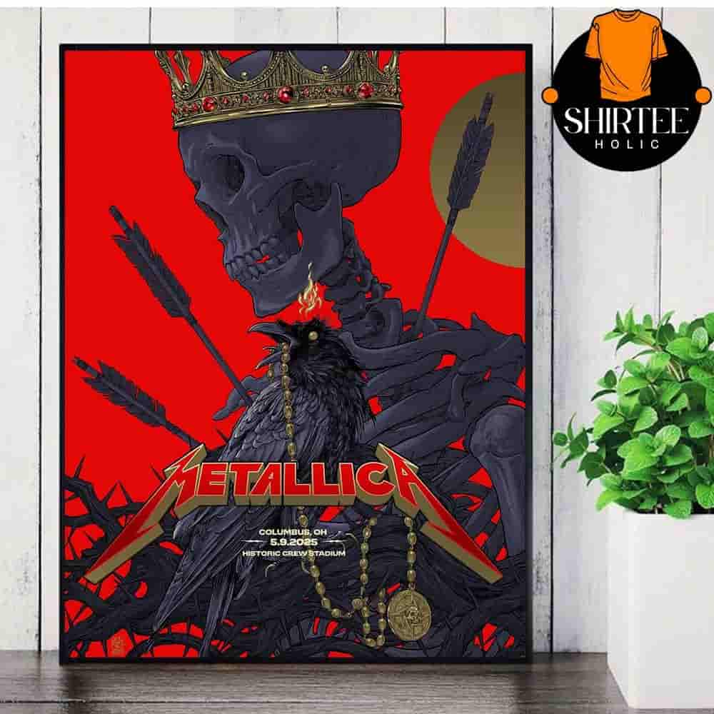 Metallica M72 North America Tour 2025 Sonic Temple Festival Event Poster At Historic Crew Stadium Columbus OH On May 9th 2025 Wall Decor Poster Canvas Metallica M72 North America Tour 2025 Sonic Temple Festival Event Poster At Historic Crew Stadium Columbus OH On May 9th 2025 Wall Decor Poster Canvas