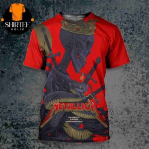 Metallica M72 North America Tour 2025 Sonic Temple Festival Event Poster Night 2 At Historic Crew Stadium Columbus OH On May 11th 2025 All Over Print Shirt