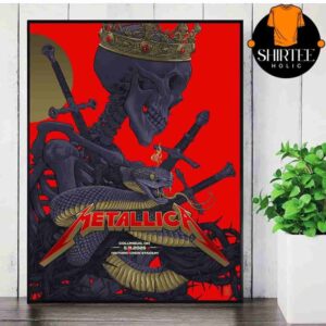Metallica M72 North America Tour 2025 Sonic Temple Festival Event Poster Night 2 At Historic Crew Stadium Columbus OH On May 11th 2025 Wall Decor Poster Canvas