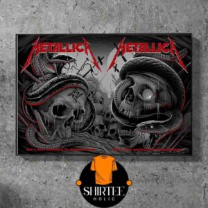 Metallica M72 North American Tour 2025 Combined Event Pop Up Poster 2 Nights At Nissan Stadium Nashville TN On May 1st And 3rd 2025 Wall Decor Poster Canvas