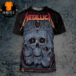 Metallica M72 North American Tour 2025 Event Poster M72 Sonic Temple Festival Pop Up Store At Colombus On May 9th 2025 All Over Print Shirt