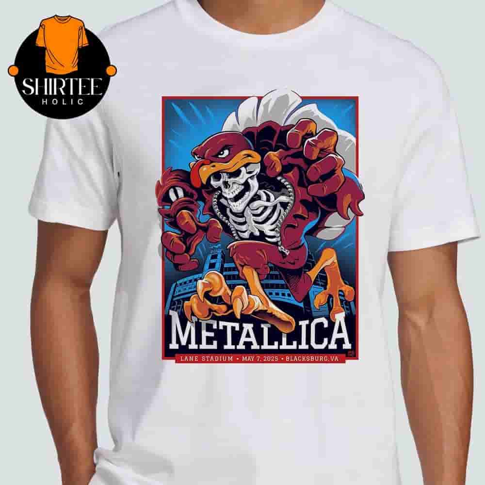 Metallica M72 North American Tour 2025 Merch Event Poster Pop Up At Lane Stadium Blacksburg VA On May 7th Classic T-Shirt Metallica M72 North American Tour 2025 Merch Event Poster Pop Up At Lane Stadium Blacksburg VA On May 7th Classic T-Shirt