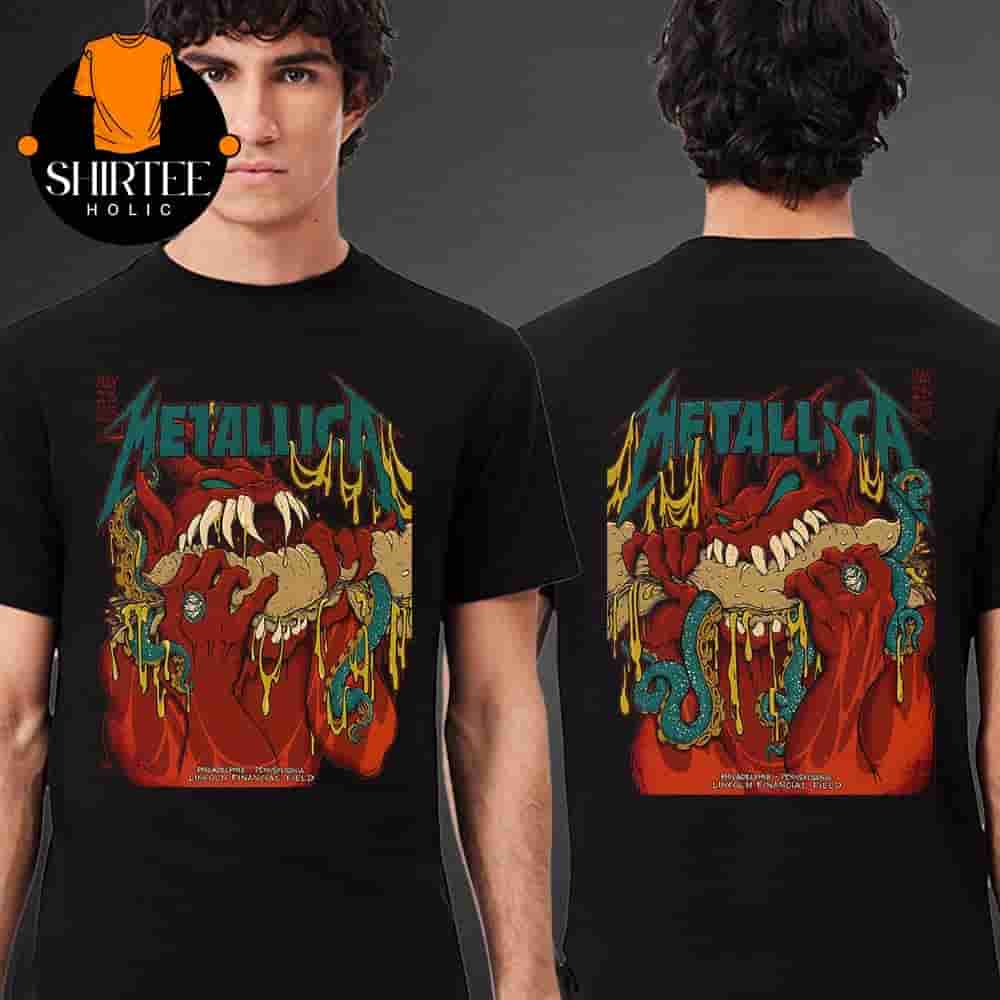 Metallica M72 Philly North American Tour 2025 Combined Poster 2 Nights At Lincoln Financial Field Philadelphia PA On May 23rd And 25th 2025 Classic T-Shirt Metallica M72 Philly North American Tour 2025 Combined Poster 2 Nights At Lincoln Financial Field Philadelphia PA On May 23rd And 25th 2025 Classic T-Shirt