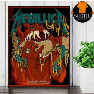 Metallica M72 Philly North American Tour 2025 Event Pop Up Poster At Lincoln Financial Field Philadelphia PA On May 23rd 2025 Wall Decor Poster Canvas