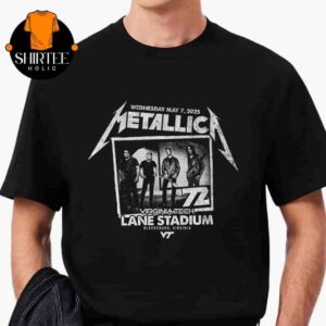 Metallica Virginia Tech Hokies M72 North American Tour Lane Stadium Vintage Classic T-Shirt