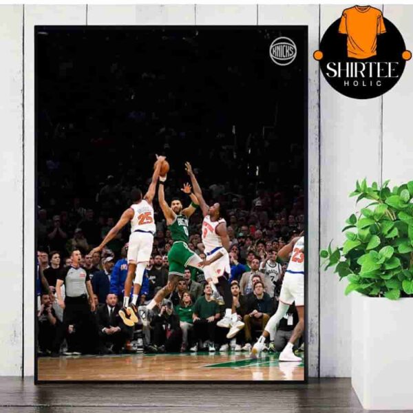 Mikal Bridges Lock Down Jayson Tatum Knicks Win Game 2 In Series With Celtics NBA Playoffs 2024-2025 Wall Decor Poster Canvas
