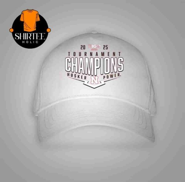 Nebraska Huskers 2025 Big Ten Baseball Conference Tournament Champions Playoff Pitch Classic Hat Cap Snapback