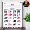 Indianapolis Colts Official 2025 NFL Schedule Season 2025-2026 Wall Decor Poster Canvas