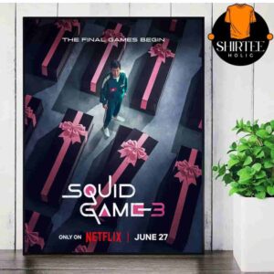 New Poster For The Final Season Of Squid Game Realeasing On Netflix On June 27th 2025 Wall Decor Poster Canvas