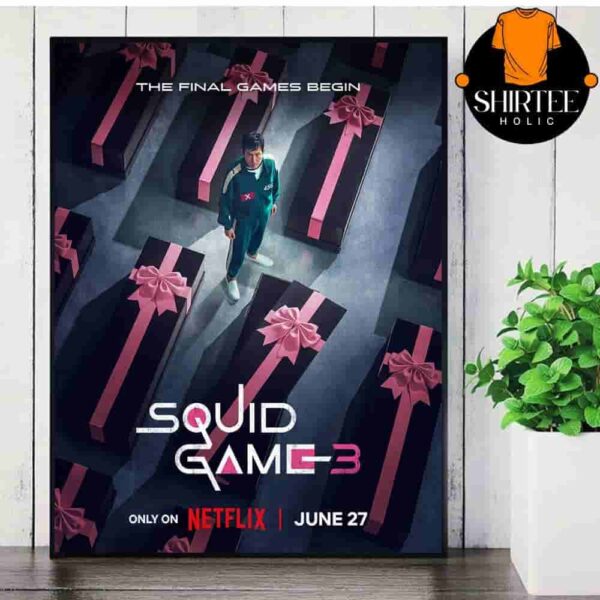 New Poster For The Final Season Of Squid Game Realeasing On Netflix On June 27th 2025 Wall Decor Poster Canvas
