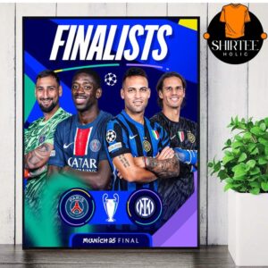 Paris Saint-Germain Versus Inter Milan In 2025 Champions League Munich Final Wall Decor Poster Canvas