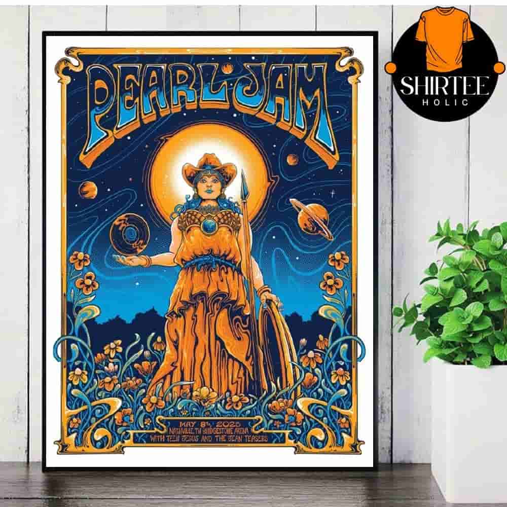 Pearl Jam Dark Matter Wolrd Tour Event Poster Night 2 At Bridgestone Arena Nashville TN On May 8th 2025 Wall Decor Poster Canvas Pearl Jam Dark Matter Wolrd Tour Event Poster Night 2 At Bridgestone Arena Nashville TN On May 8th 2025 Wall Decor Poster Canvas