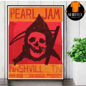Pearl Jam Dark Matter World Tour 2025 Event Poster At Bridgestone Arena Nashvilles TN On May 6th 2025 Wall Decor Poster Canvas