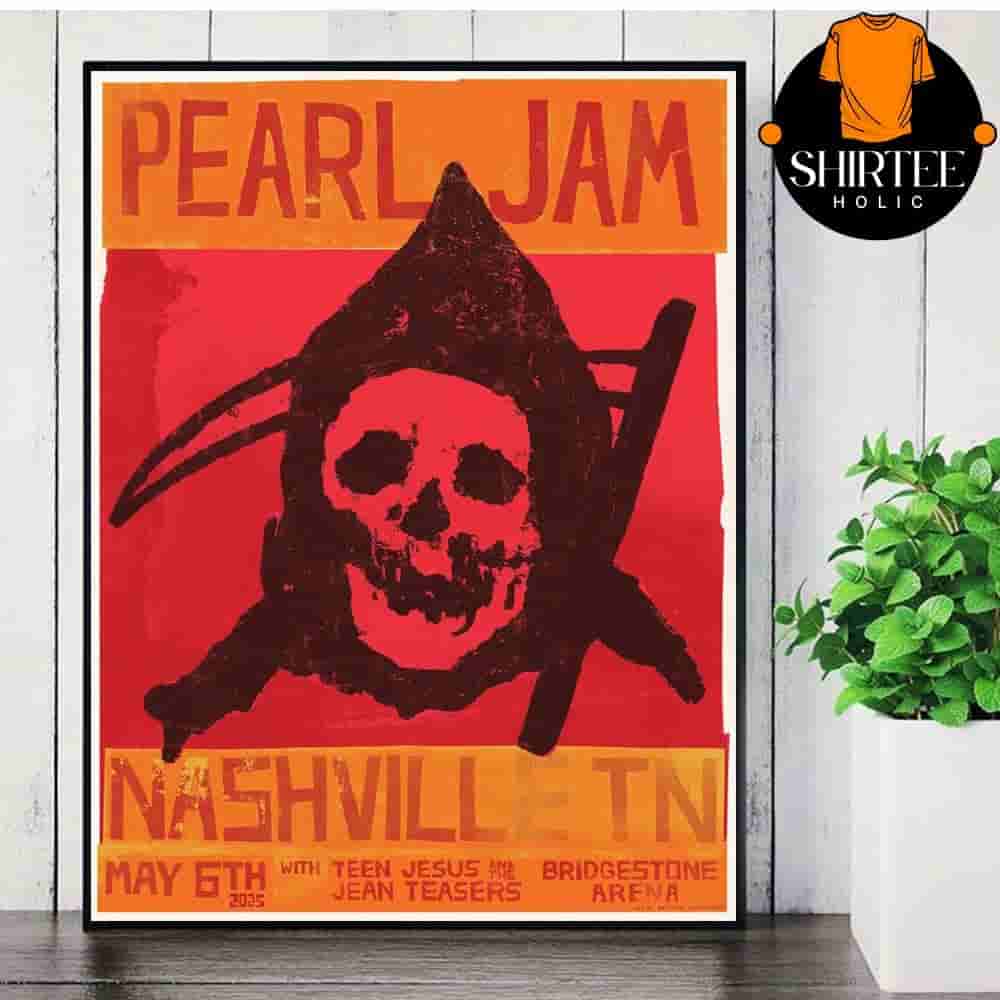 Pearl Jam Dark Matter World Tour 2025 Event Poster At Bridgestone Arena Nashvilles TN On May 6th 2025 Wall Decor Poster Canvas Pearl Jam Dark Matter World Tour 2025 Event Poster At Bridgestone Arena Nashvilles TN On May 6th 2025 Wall Decor Poster Canvas