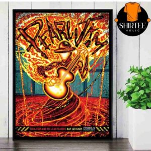 Pearl Jam Dark Matter World Tour 2025 Event Poster At PPG Paints Arena Pittsburgh PA PPG On May 16th 2025 Wall Decor Poster Canvas