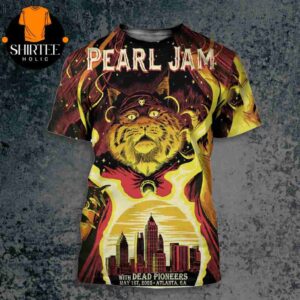 Pearl Jam Dark Matter World Tour 2025 Event Poster Night 2 At Atlanta GA On May 1st 2025 All Over Print Shirt