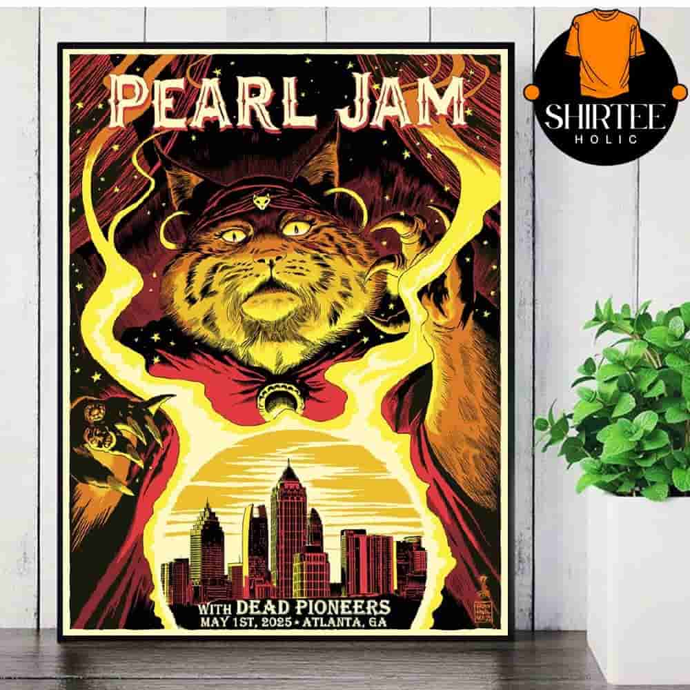 Pearl Jam Dark Matter World Tour 2025 Event Poster Night 2 At Atlanta GA On May 1st 2025 Wall Decor Poster Canvas Pearl Jam Dark Matter World Tour 2025 Event Poster Night 2 At Atlanta GA On May 1st 2025 Wall Decor Poster Canvas
