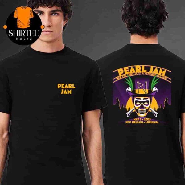 Pearl Jam Dark Matter World Tour 2025 Event Tee At Jazz Heritage Festival New Orleans LA On May 3rd 2025 Two Sides Classic T-Shirt