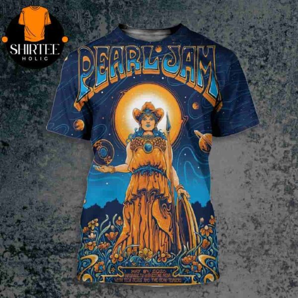 Pearl Jam Dark Matter World Tour Event Poster Night 2 At Bridgestone Arena Nashville TN On May 8th 2025 All Over Print Shirt