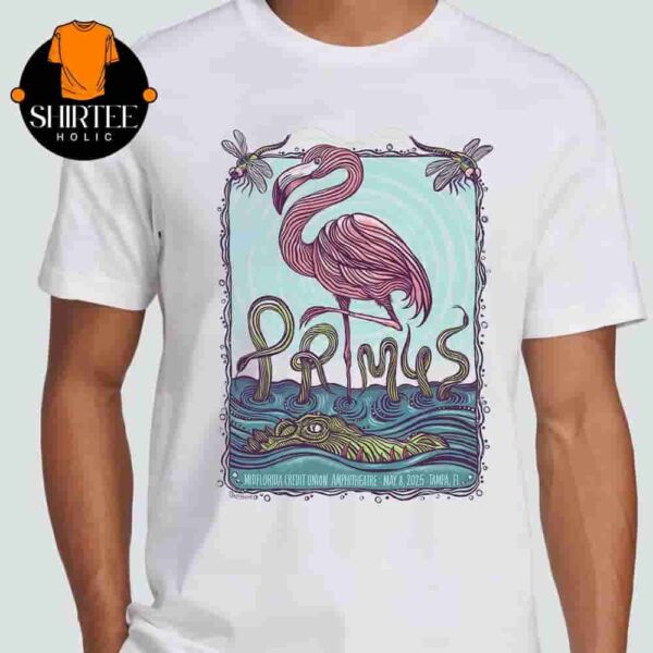 Primus Artwork Event Poster At Midflorida Credit Union Amphitheater Tampa Florida On May 8th 2025 Classic T-Shirt