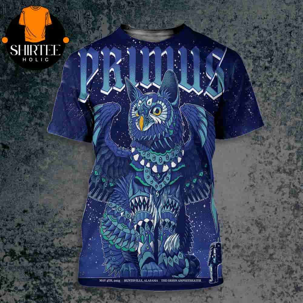 Primus Artwork Poster Sessanta Live At Orion Amphitheater Huntsville AL On May 4th 2025 All Over Print Shirt Primus Artwork Poster Sessanta Live At Orion Amphitheater Huntsville AL On May 4th 2025 All Over Print Shirt