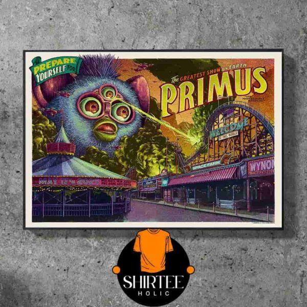 Primus Event Poster At PNC Bank Arts Center Holmdel NJ On May 17th 2025 Wall Decor Poster Canvas
