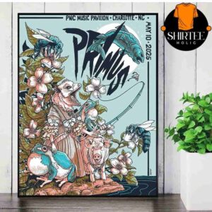 Primus Event Poster Sessanta At PNC Music Pavilion Charlotte NC On May 10th 2025 Wall Decor Poster Canvas