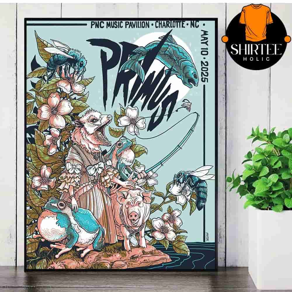 Primus Event Poster Sessanta At PNC Music Pavilion Charlotte NC On May 10th 2025 Wall Decor Poster Canvas Primus Event Poster Sessanta At PNC Music Pavilion Charlotte NC On May 10th 2025 Wall Decor Poster Canvas