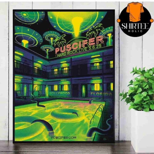 Puscifer Event Poster Sessanta At Hard Rock Live Hollywood FL On May 6th 2025 Wall Decor Poster Canvas