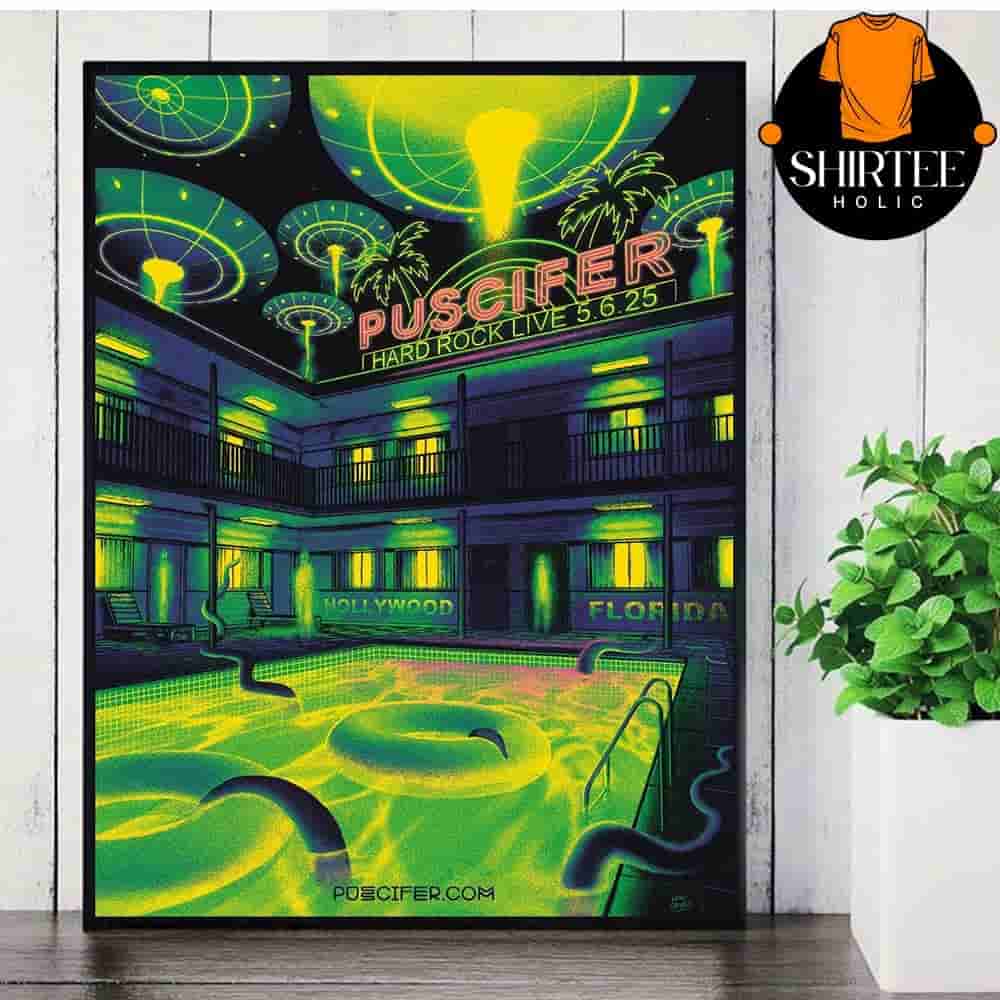 Puscifer Event Poster Sessanta At Hard Rock Live Hollywood FL On May 6th 2025 Wall Decor Poster Canvas Puscifer Event Poster Sessanta At Hard Rock Live Hollywood FL On May 6th 2025 Wall Decor Poster Canvas