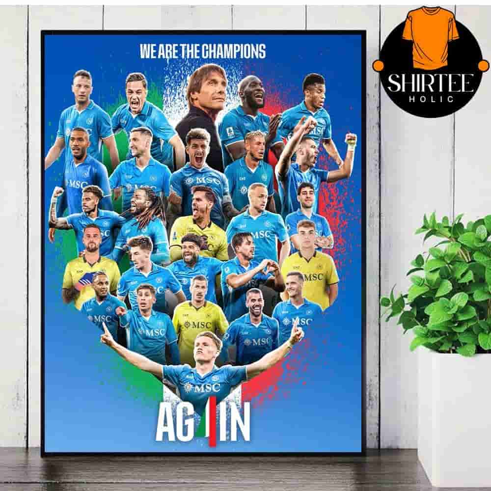 SSC Napoli Campione d’Italia Serie A Winner Champions Of Italy Wall Decor Poster Canvas SSC Napoli Campione d’Italia Serie A Winner Champions Of Italy Wall Decor Poster Canvas