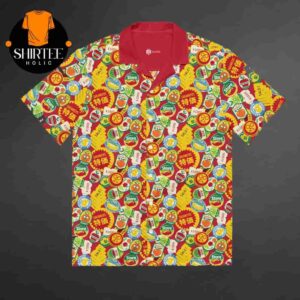Sakamoto Days Stickers Button Up Shirt For Men And Women Summer Vacation Hawaiian Shirt