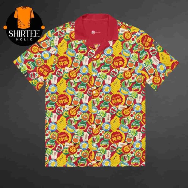 Sakamoto Days Stickers Button Up Shirt For Men And Women Summer Vacation Hawaiian Shirt