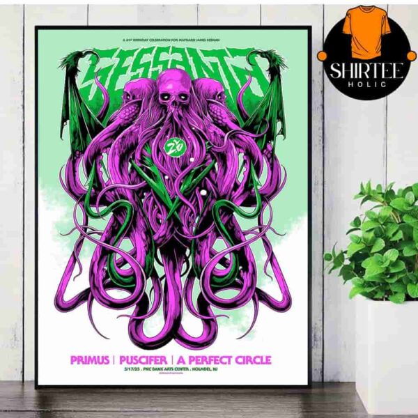 Sessanta Event Poster With Primus Puscifer A Perfect Circle At PNC Bank Arts Center Holmdel NJ On May 17th 2025 Wall Decor Poster Canvas