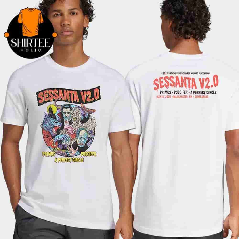 Sessanta Event Tee Primus Puscifer A Perfect Circle At Snhu Arena Manchester NH ON May 14th 2025 Classic T-Shirt Sessanta Event Tee Primus Puscifer A Perfect Circle At Snhu Arena Manchester NH ON May 14th 2025 Classic T-Shirt