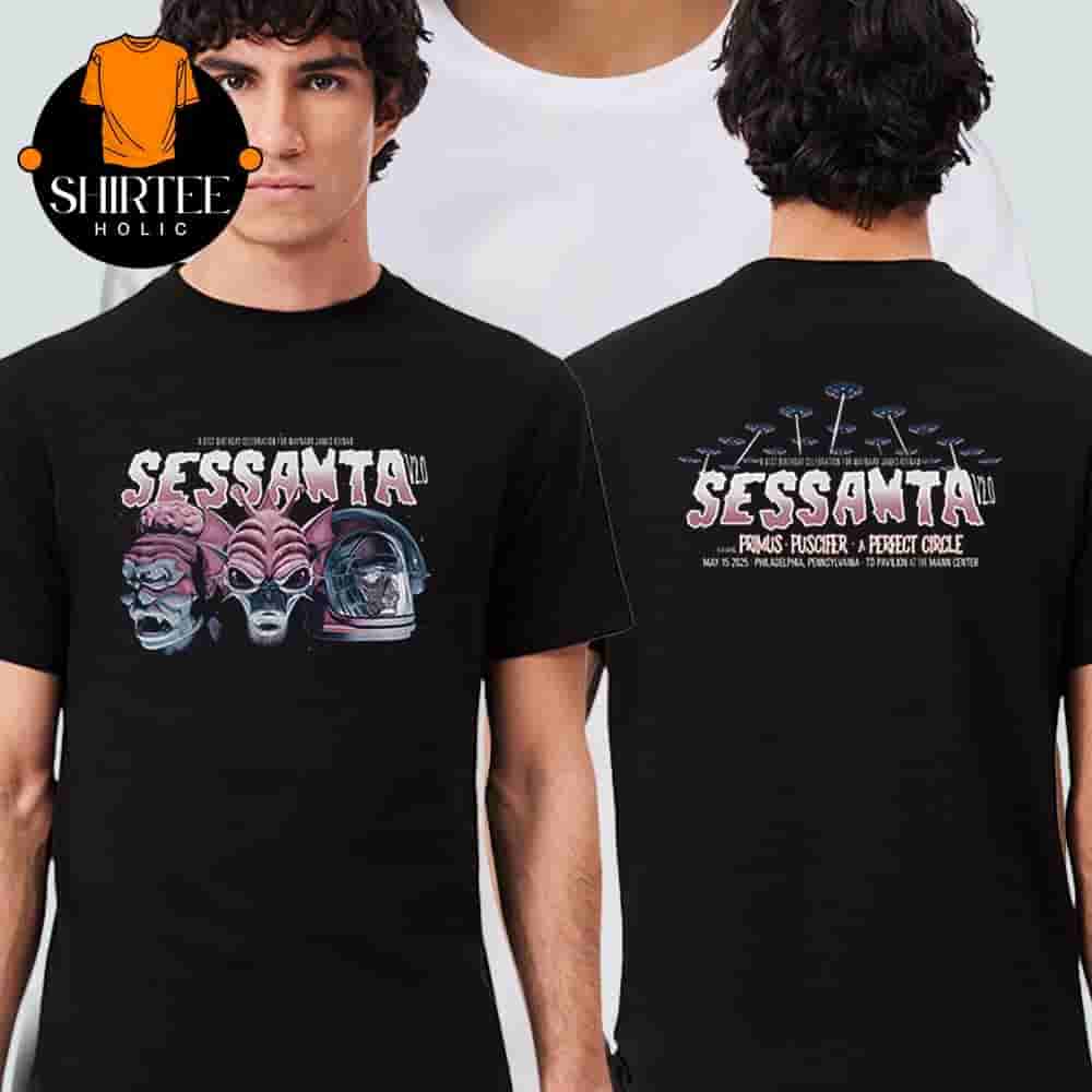 Sessanta Event Tee Primus Puscifer A Perfect Circle At TD Pavillion At The Mann Philadelphia PA ON May 15th 2025 Two Sides Classic T-Shirt Sessanta Event Tee Primus Puscifer A Perfect Circle At TD Pavillion At The Mann Philadelphia PA ON May 15th 2025 Two Sides Classic T-Shirt