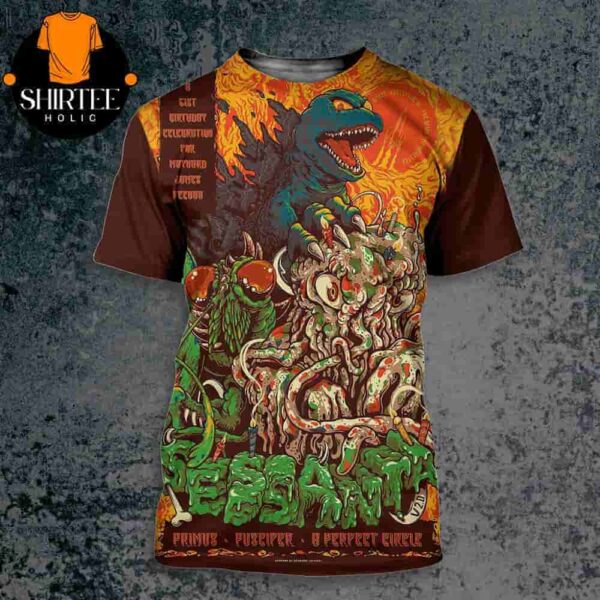 Sessanta V2.0 Artwork Poster Show With Primus Puscifer A Perfect Circle At The Orion Amphitheater Huntsville AL On May 4th 2025 All Over Print Shirt