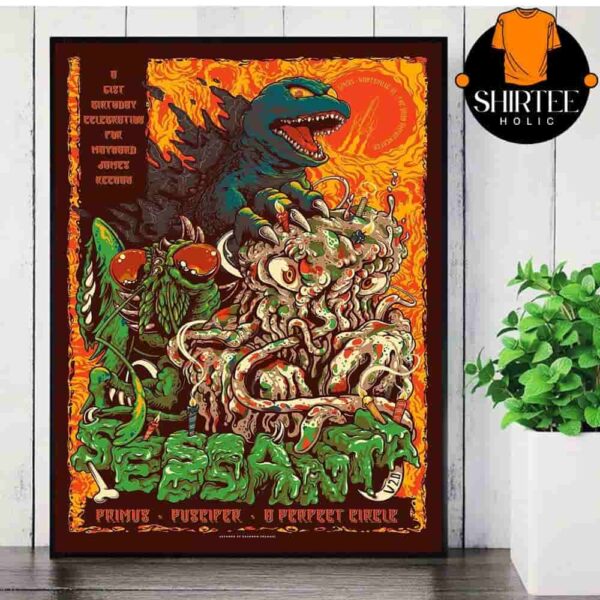 Sessanta V2.0 Artwork Poster Show With Primus Puscifer A Perfect Circle At The Orion Amphitheater Huntsville AL On May 4th 2025 Wall Decor Poster Canvas