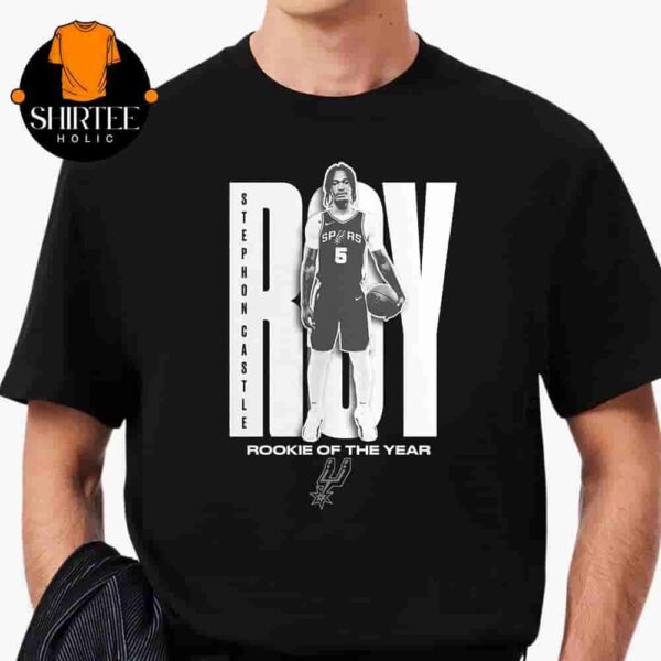 Stephon Castle San Antonio Spurs 2025 NBA Rookie Of The Year Classic T-Shirt
