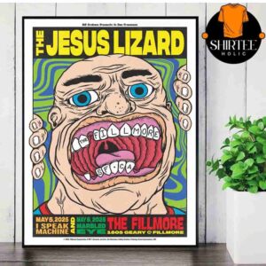 The Jesus Lizard Event Poster At The Fillmore On May 5th And 6th 2025 Wall Decor Poster Canvas