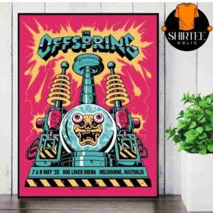 The Offspring Event Poster At Rod Laver Arena Melbourne Australia On May 7th And 8th 2025 Wall Decor Poster Canvas