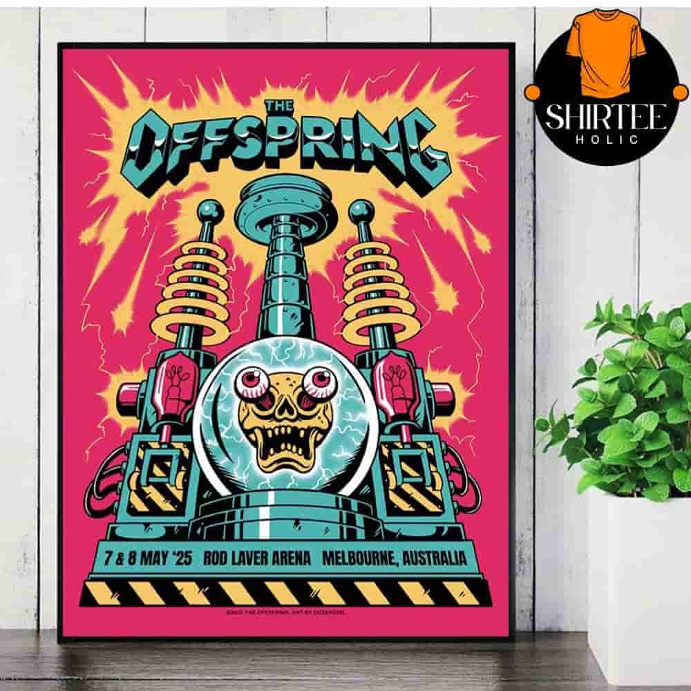 The Offspring Event Poster At Rod Laver Arena Melbourne Australia On May 7th And 8th 2025 Wall Decor Poster Canvas The Offspring Event Poster At Rod Laver Arena Melbourne Australia On May 7th And 8th 2025 Wall Decor Poster Canvas