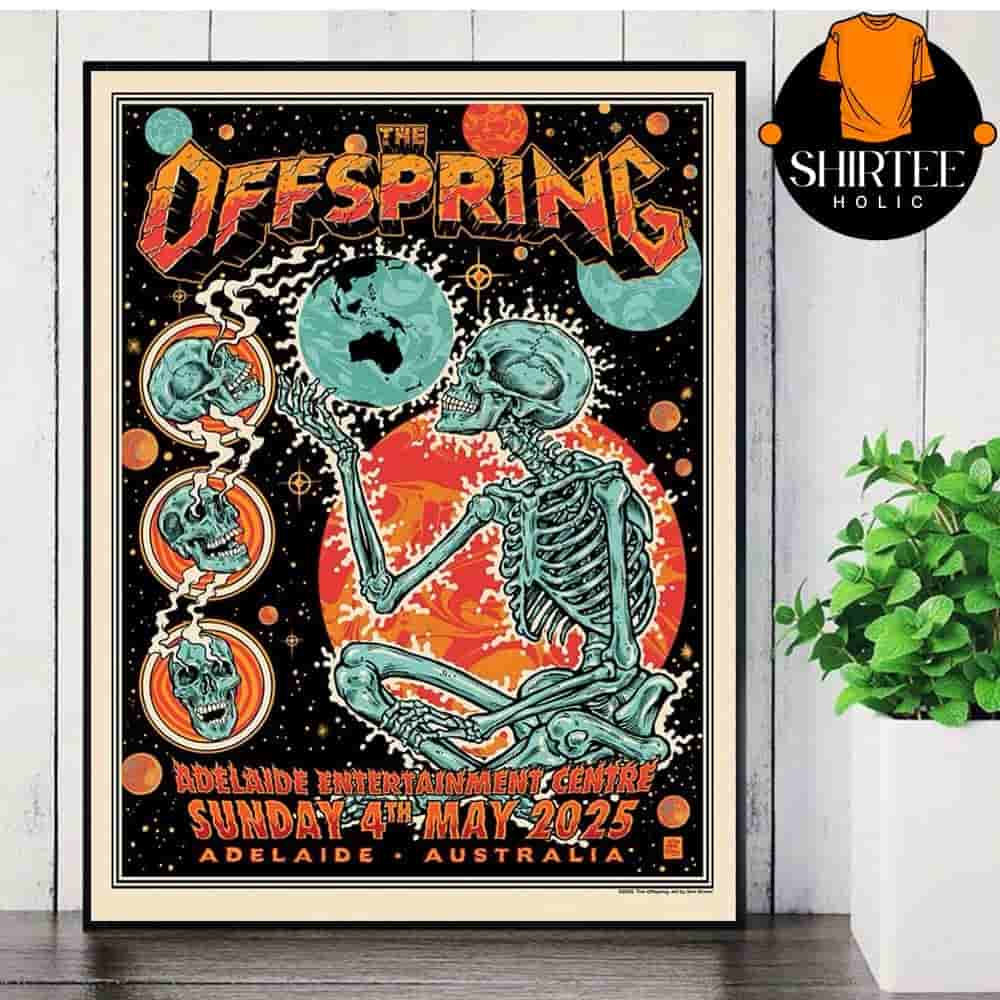The Offspring Supercharged Worldwide Tour 2025 Event Poster At Adelaide Entertainment Centre AU On May 4th 2025 Wall Decor Poster Canvas The Offspring Supercharged Worldwide Tour 2025 Event Poster At Adelaide Entertainment Centre AU On May 4th 2025 Wall Decor Poster Canvas