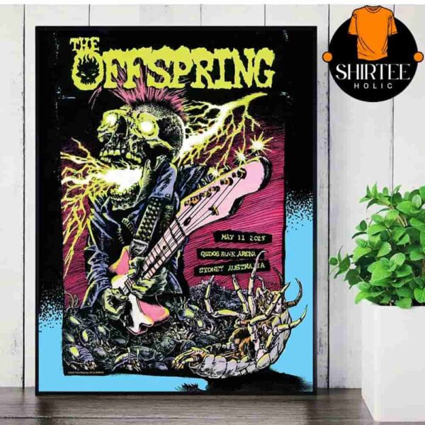 The Offspring Superchargerd World Tour 2025 Event Poster At Qudos Bank Arena Sydney AU On May 11th 2025 Wall Decor Poster Canvas
