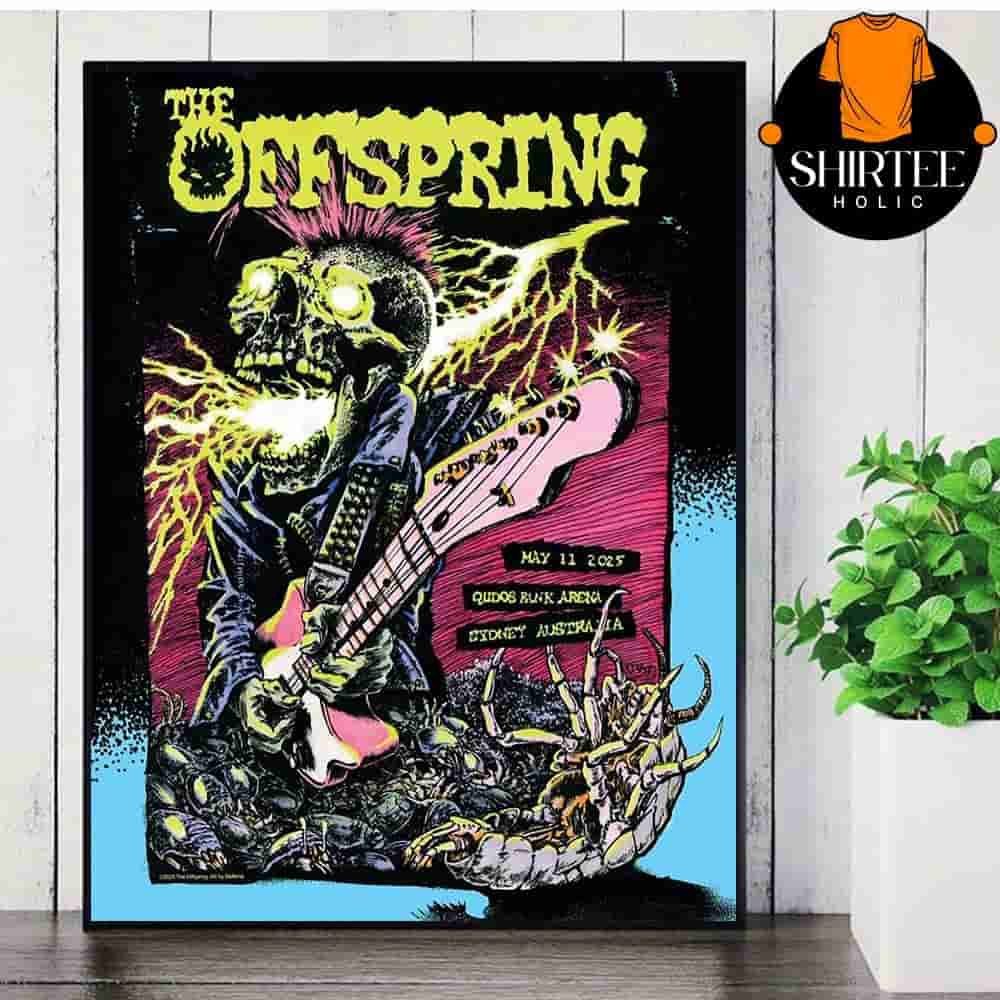 The Offspring Superchargerd World Tour 2025 Event Poster At Qudos Bank Arena Sydney AU On May 11th 2025 Wall Decor Poster Canvas The Offspring Superchargerd World Tour 2025 Event Poster At Qudos Bank Arena Sydney AU On May 11th 2025 Wall Decor Poster Canvas