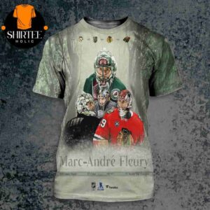 Tribute Marc-Andre Fleury Minnesota Wild NHL Retirement Stylized All Over Print Shirt