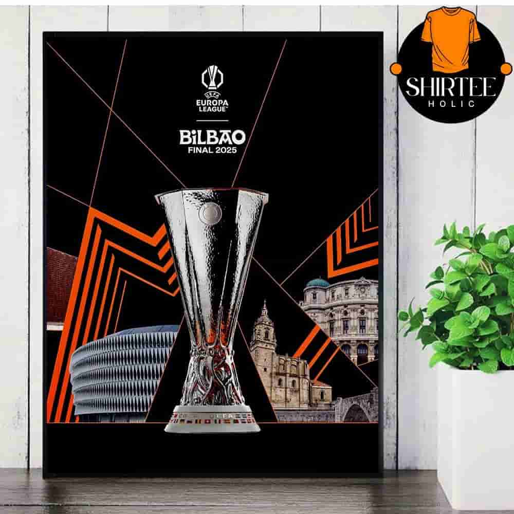 UEFA Europa League Official Poster Bilbao Final 2025 Wall Decor Poster Canvas UEFA Europa League Official Poster Bilbao Final 2025 Wall Decor Poster Canvas