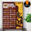 Pittsburgh Steelers Official 2025 NFL Schedule Season 2025-2026 Wall Decor Poster Canvas