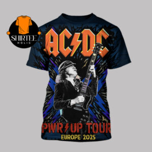 ACDC Angus Young PWR UP EU 2025 Tour All Over Print T-Shirt
